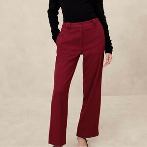 Banana Republic Red Chakra Flannel Straight Trouser size 18 #R22